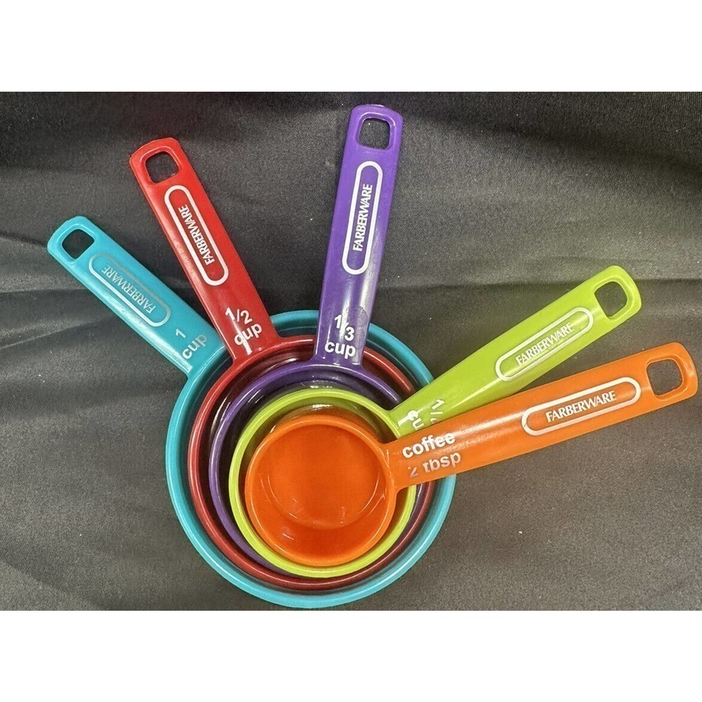 Farberware Professional Plastic Measuring Cups with Coffee Spoon, Set of 5